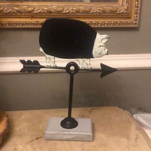 Metal pig weathervane
